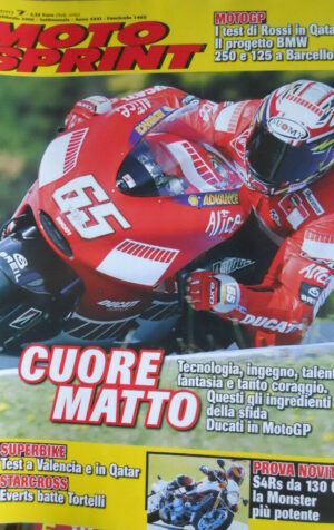 Motosprint 7 2006 test Ducati Monster S4Rs da 130 CV - I test di Rossi in Qatar