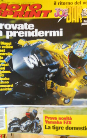 Motosprint 8 2004 Max Biaggi il più veloce - Test Yamaha FZ6 tigre domestica