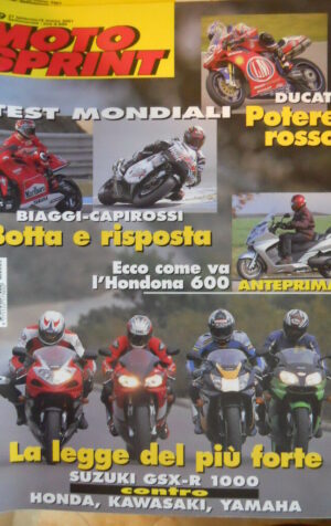 Motosprint 9 2001 Ducati Potere Rosso - Test Suzuki GSX-R 1000