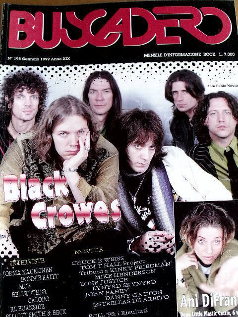 Buscadero 198 1999 Black Crowes Ani DiFranco Jorma Kaukonen Bonnie Raitt