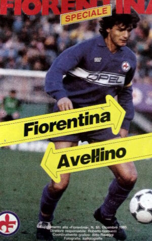 Giornalino da stadio FIORENTINA AVELLINO dicembre 1985