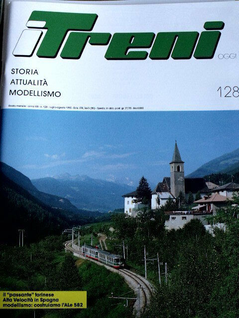 I Treni 128 1992 Poster locomotive a Vapore 625 e automotrice Breda ALn 556