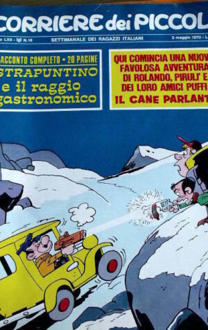 Corriere dei Piccoli 18 1970 Rolando Pirulì e i loro amici PUFFI - Strapuntino