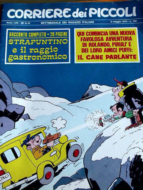 Corriere dei Piccoli 18 1970 Rolando Pirulì e i loro amici PUFFI - Strapuntino
