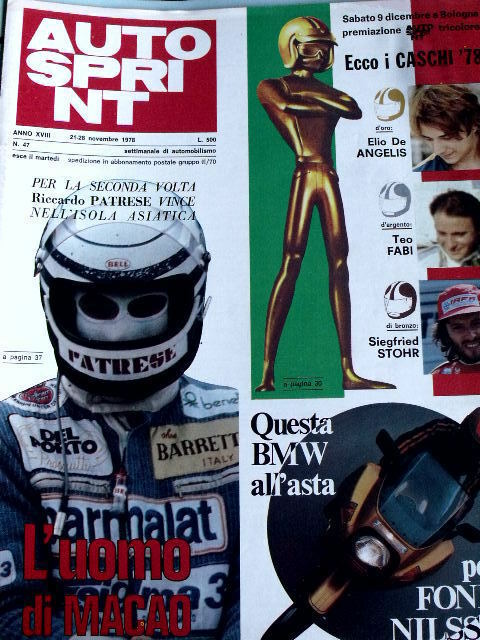 Autosprint 47 1978 Riccardo Patrei Mario Andretti Elio De Angelis Siegfried Thor