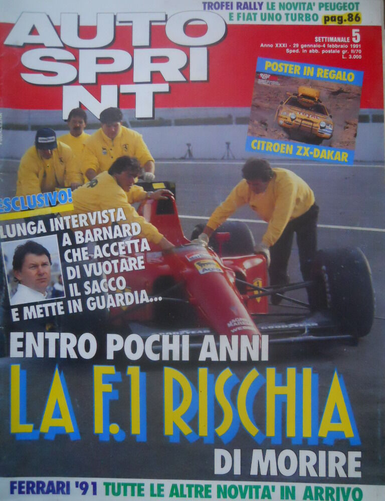 Autosprint 5 1991 Poster Citroen ZX-Dakar. 59° Rally Montecarlo sc.5