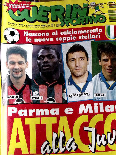 Guerin Sportivo 27 1995 Poster Paul Ince - Pistoiese -Storia Gianpiero Boniperti