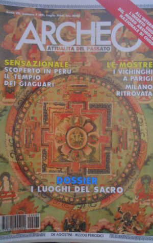 ARCHEO 89 1992 Inserto guida Museo di Chiusi. Il Tempio dei Giaguari in Perù