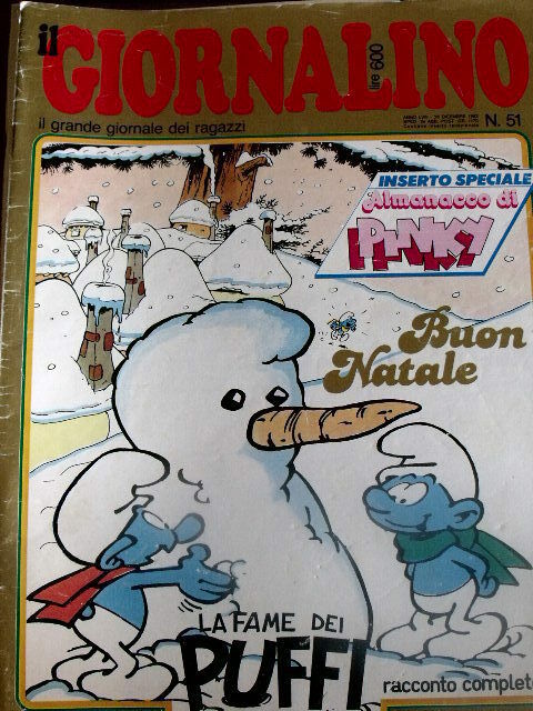 Giornalino 51 1982 con Almanacco 1983 di PINKY - La Fame dei PUFFI