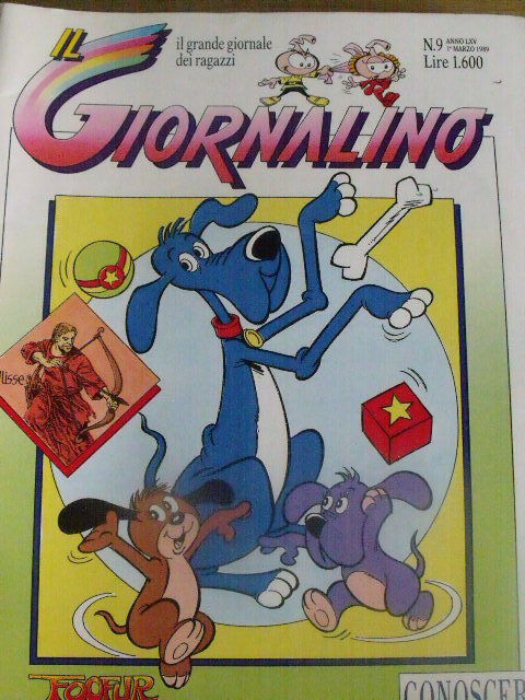 Giornalino 9 1989 Maxi fumetto Ulisse di Piffarerio + inserto Conoscere Insieme