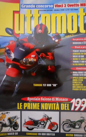 TuttoMoto 10 1998 Poster Suzuki TL-R. Gilera Coguar 125. Benelli Naked 50