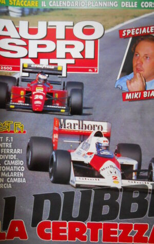 Autosprint 7 1989 Speciale Miki Biason. Ferrari si divide sul cambio automatic0