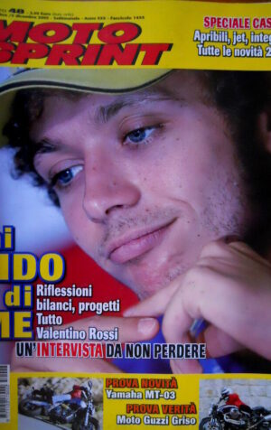 Motosprint 48 2005 Speciale Caschi. Intervista Valentino Rossi. Moto Guzzi Griso