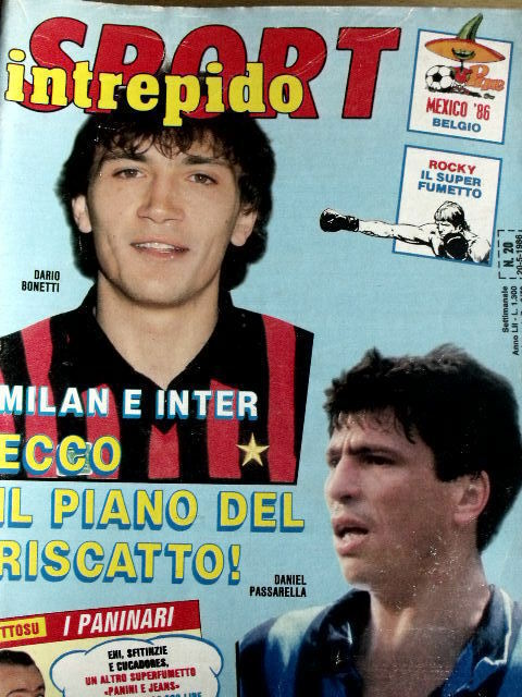 Intrepido 20 1986 Dario Bonetti Daniel Passarella Milan e Inter