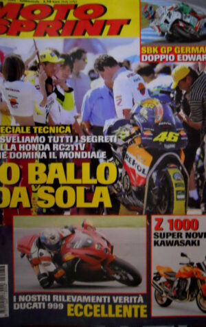Motosprint 36 2002 SBK GP Germania: doppio Edwards- Kawasaki Z 1000. Ducati 999