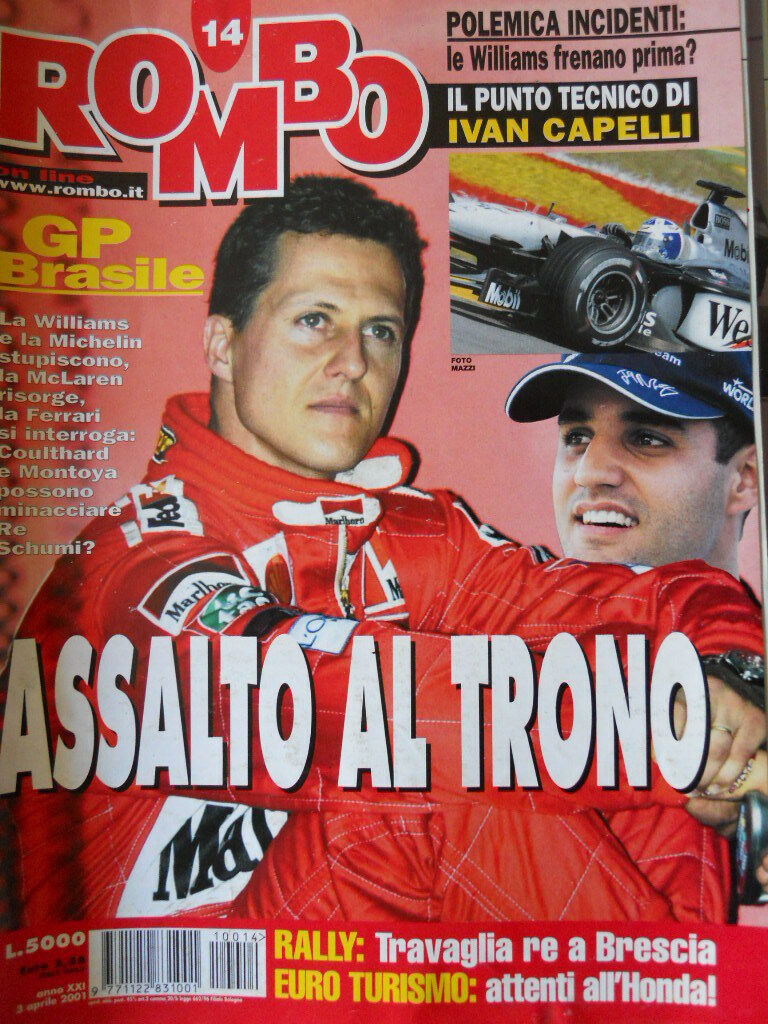 ROMBO 14 2001 Gp San marino Michael Scumacher