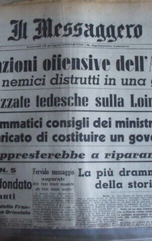 Il Messaggero 17/06/1940 - Vittoriose azioni offensive dell' ALA FASCISTA