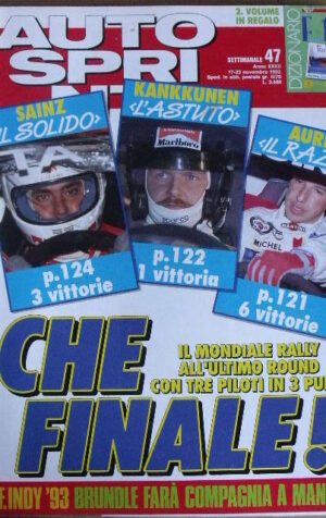 Autosprint 47 1992 Mondiale Rally SAINZ Hankkunen Auriol  [SC.49]