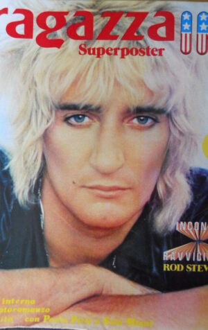 Ragazza IN Super Poster ROD STEWART vintage anni 80 -   [C47]