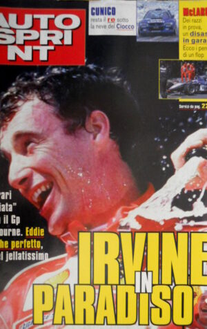 Autosprint 10 1999 Irvine in paradiso. McLaren un disastro in gara.  SC.56
