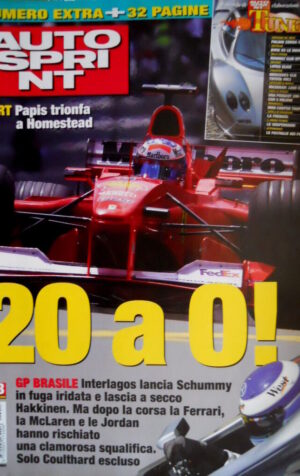 Autosprint 13 2000 Brasile Schumacher in fuga, ko Coulthard. Inserto Tuner SC.56