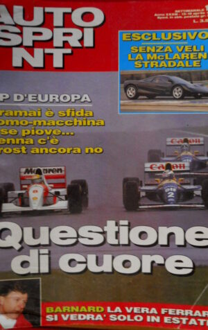 Autosprint 15 1993 Senza veli la McLaren stradale. GP Europa: Senna c'è SC.54