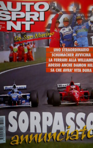 Autosprint 19 1996 Schumacher avvicina la Ferrari alla Williams.  SC.56