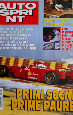 Autosprint 3 1997 Foto Arrows di D. Hill. Fisichella firma con la Jordan SC.55