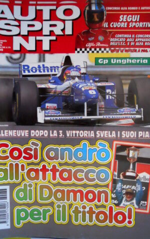 Autosprint 33 1996 Villeneuve attacca Damon per il titolo. Benetton, Honda SC.56
