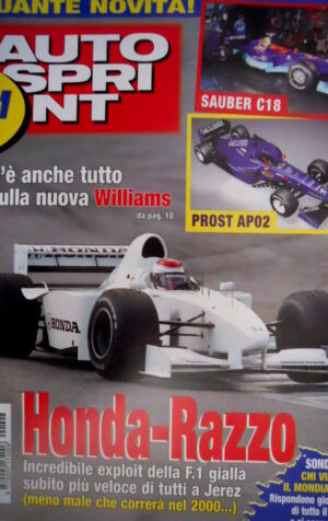 Autosprint 4 1999 Tutto sulla nuova Williams. Sauber C18. Prost AP02 SC.56