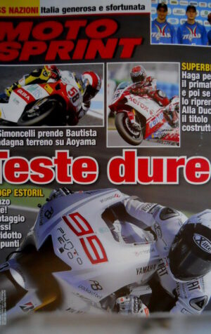 Autosprint 40 2009 250 Simoncelli prende Bautista. Estoril: Lorenzo lunare SC.56