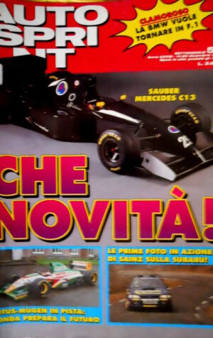 Autosprint 50 1993 Lotus -Mugen in pista. Prime foto di Sainz sulla Subaru SC.54