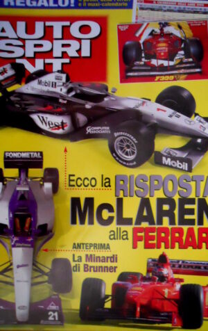 Autosprint 6 1999 Poster Ferrari 1 Mondiale. Risposta McLaren alla Ferrari SC.56