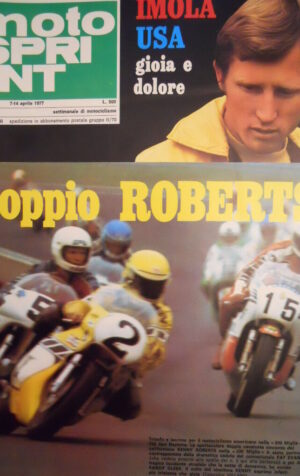 Motosprint 14 1977 Kenny Roberts Pat Evans - Randy Cleek  [SC.31]