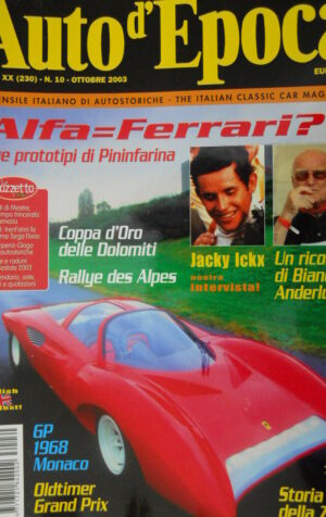 Auto D'Epoca n°10 2003 Alfa=Ferrari? 2 prototipi di Pininfarina [SC.63]