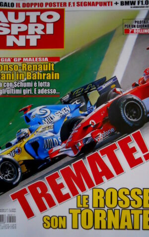 Autosprint 11 2006 Alonso - Renault in Malesia. GP Bahrain: 3° Raikkonen SC.58