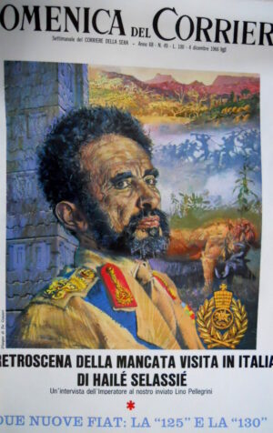 Domenica del Corriere 49 1966 Mancata visita in Italia di Hailé Selassié C49