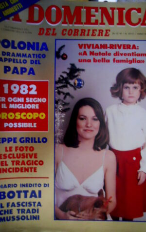 Domenica del Corriere 50/51 1981 Diario inedito fascista Bottai. AndreottiC49