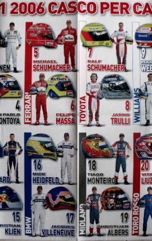 Poster 70X55 - PILOTI E CASCHI FORMULA 1 ANNO 2006  [AS3] -84