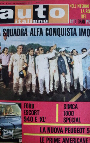 Auto Italiana n°39 1968 Ford Escort 940 e XL - Simca 1000 Special - Peuge [Sc.7]