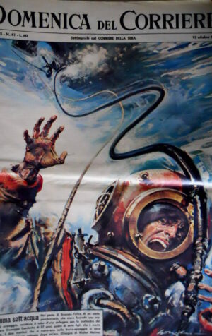 Domenica del Corriere 41 1963 Dramma sott'acqua a Siracusa. Chaplin. La Lira C50