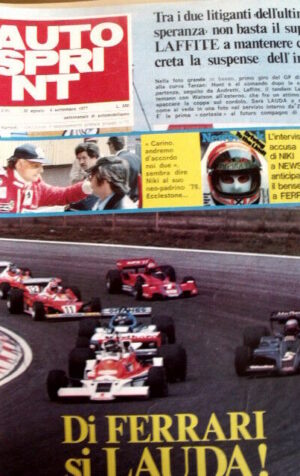 Autosprint 35 1977 Niki Lauda Ferrari 312 T2 - Giacomelli simbolo  [Sc.40A]