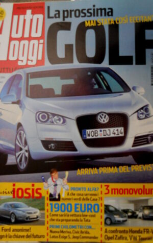 Auto Oggi 13 2006 Prossima Golf. Confornto Honda FR-V-Opel Zafira-VW Touran Q73]