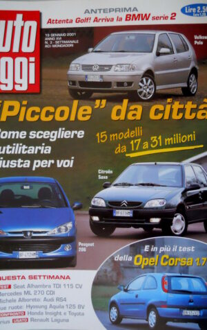 Auto Oggi 3 2001 Anteprima: attenta Golf, arriva la BMW serie2. Opel Corsa [Q74]