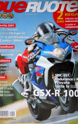 Dueruote 24 2007 Novità 2007: Honda Hornet, Yamaha FZ6 FAzer S2. GSX R 1000 Q74]