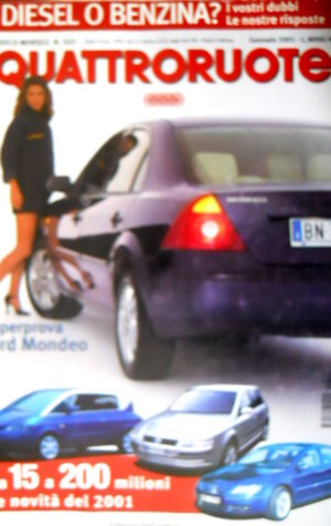 Quattroruote 543 2001 Superprova Ford Mondeo. Lexus GS 430, BMW 540I [Q74]
