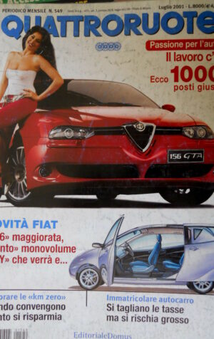 Quattroruote 549 2001 Novità Fiat: 156 maggiorata, Punto monovolume, nuova Y Q74