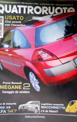 Quattroruote 565 2002 Prova Renault Mégane 2. Come va Alfa 147. VW Touareg [Q74]