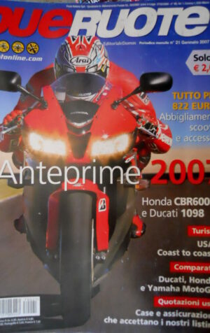 Dueruote 21 2007 Anteprima Honda CBR600R e Ducati 1098. Ducati e Honda [Q76]