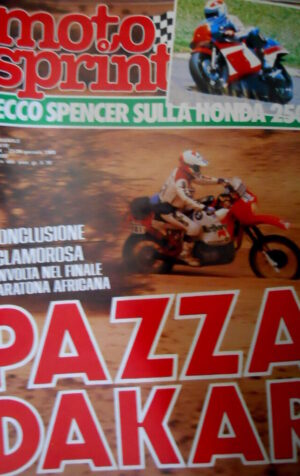 Motosprint 4 1985 Finale della Parigi Dakar. Spencer sulla Honda 250. [Q76]